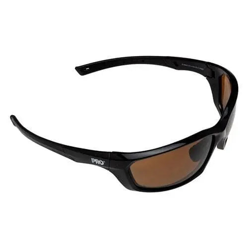 Pro Choice Surge Polarised Brown Lens Safety Glasses Gloss Black Frame - 2219 - City Workwear